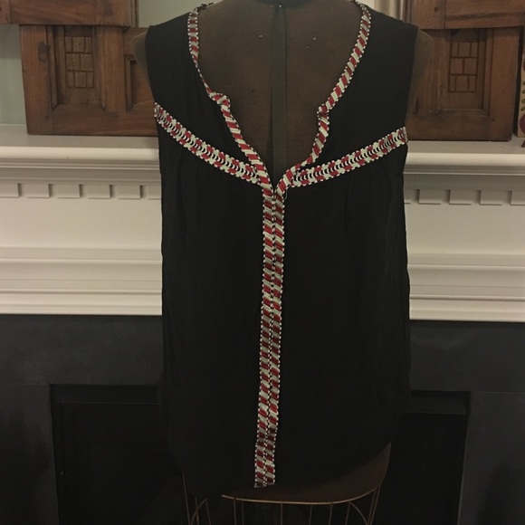 Forever21 black sleeveless detailed top : sz large