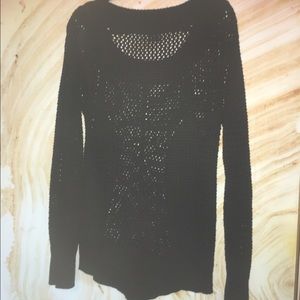 Kardashian collection black mesh sweater