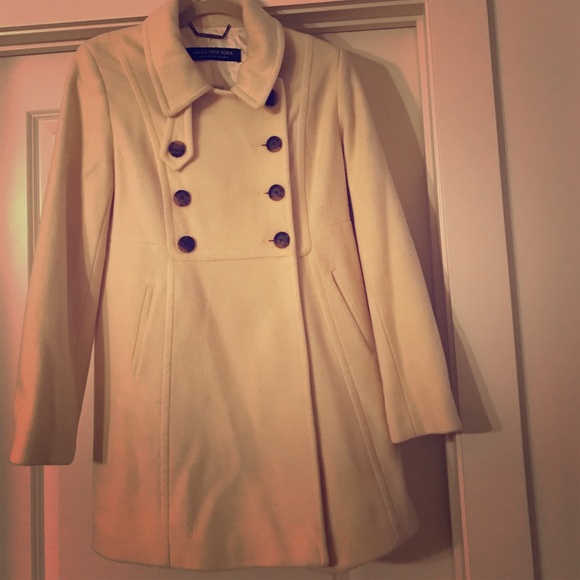 Andrew Marc Jackets & Blazers - Winter white wool pea coat ❄️