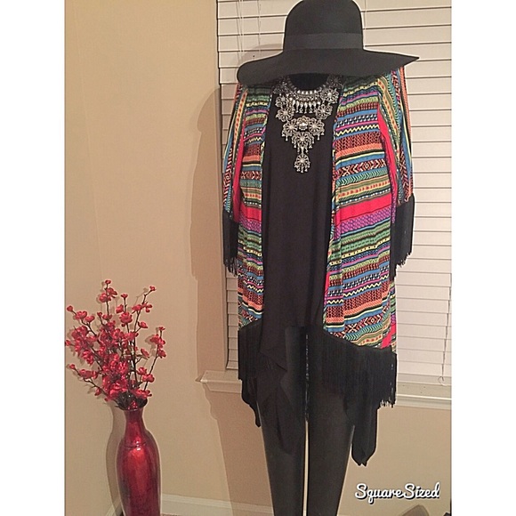 Fringed Tribal Kimono !