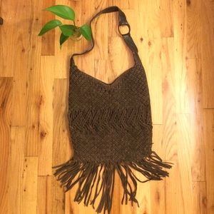 Leather Fringe Handbag