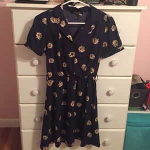 Navy floral dress