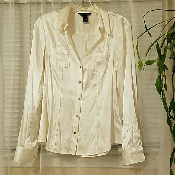 New White House Black Market silk blouse