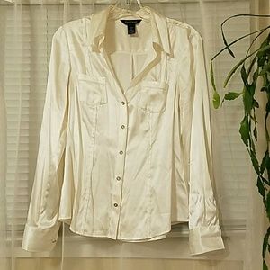 New White House Black Market silk blouse