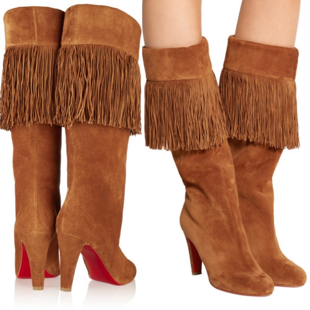 💕HOST PICK💕 Christian Louboutin fringe boots