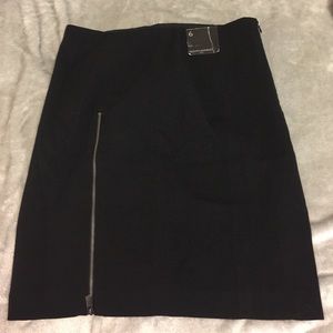 Black pencil Skirt with Zipper Detail