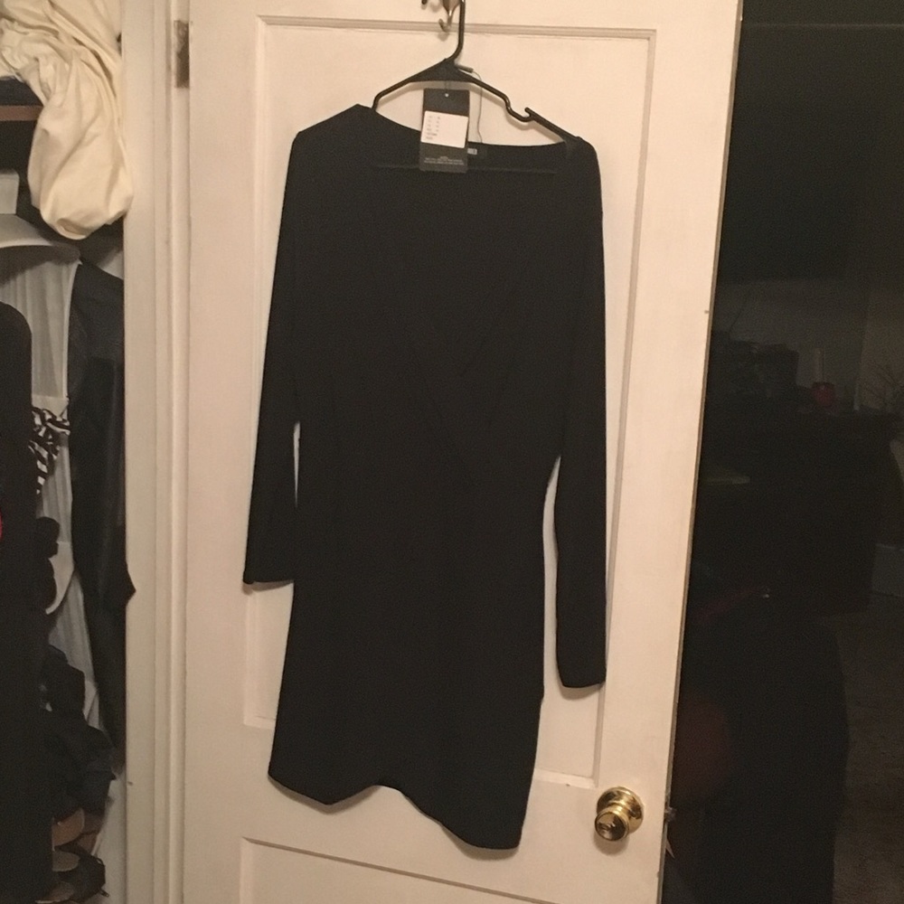 Black long sleeved Missguided dress