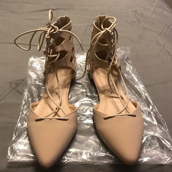Lace up flats