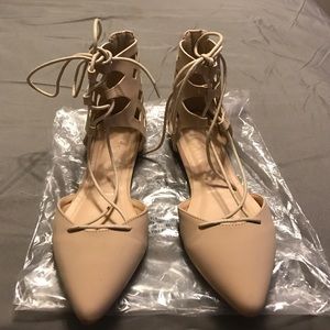 Lace up flats
