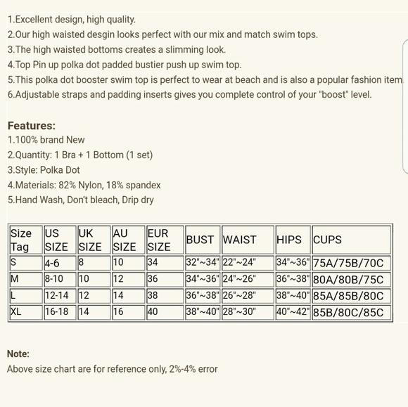 ONLY XXL LEFT 5* rated Retro Blue Bikini - Picture 4 of 4