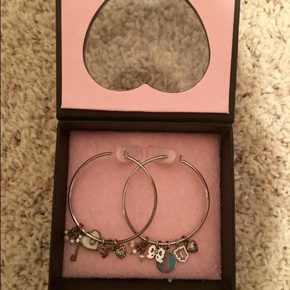 Juicy Couture Silver Hoops with dangles