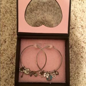 Juicy Couture Silver Hoops with dangles