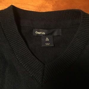 Gap Navy Cotton v-neck Sweater Boys Size XL