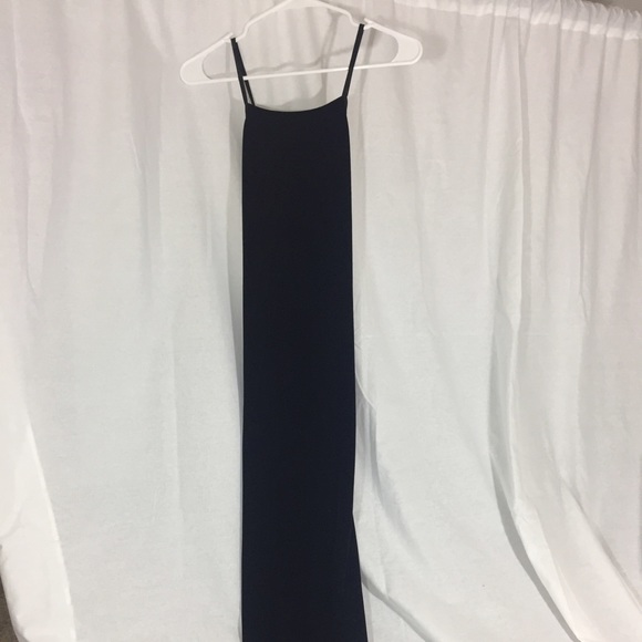 Black velvet long dress