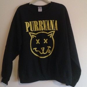 Purrvana graphic sweater