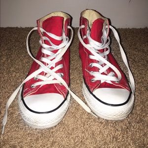 Red high top converse