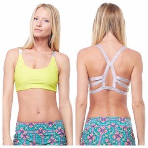 Metallic Strappy Sports Bra
