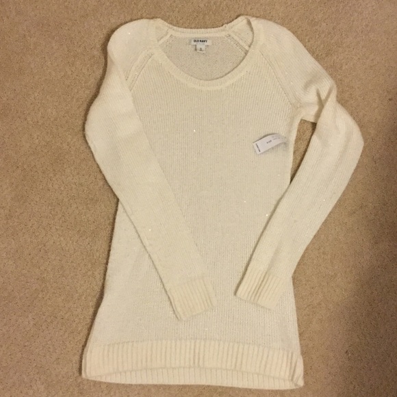 Cream Sequin Sweater