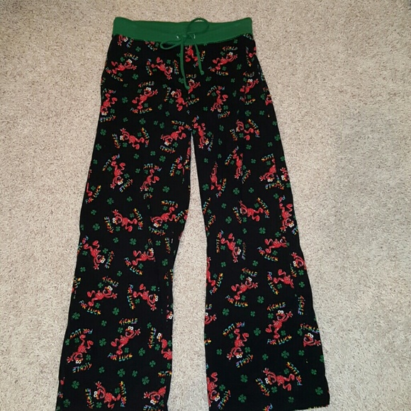 Sesame Street "Tickle Me For Luck"  Elmo Sweatpant - Picture 1 of 3