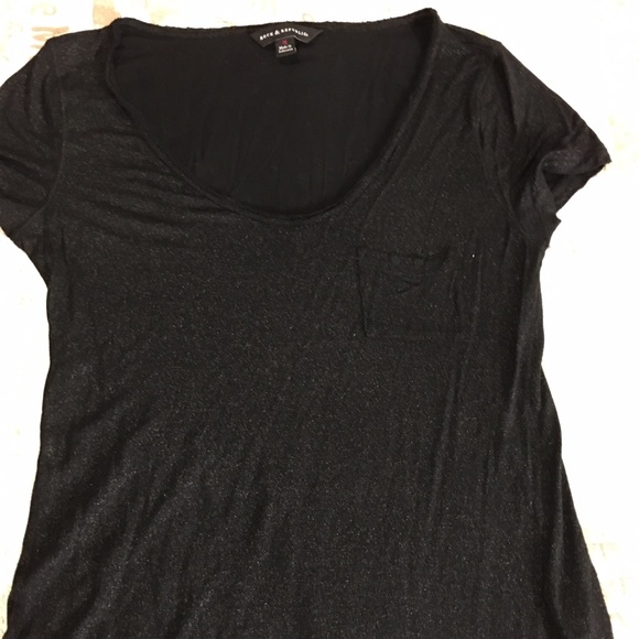 Rock and republic black glitter T