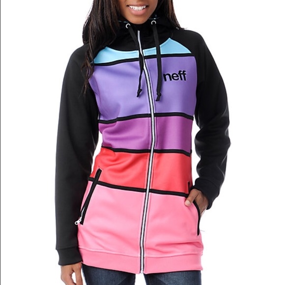 Neff Lucky Multi-color Stripe Tech Fleece Jacket