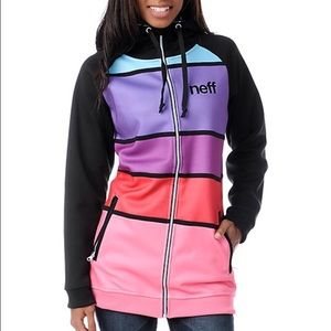 Neff Lucky Multi-color Stripe Tech Fleece Jacket