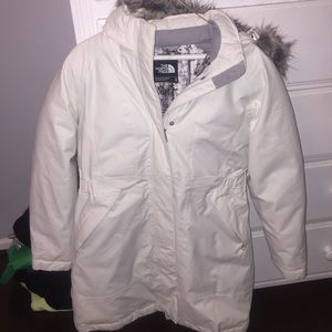 White north face jacket