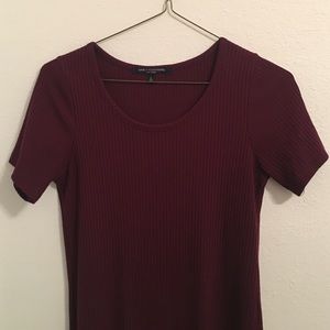 Burgundy pencil dress