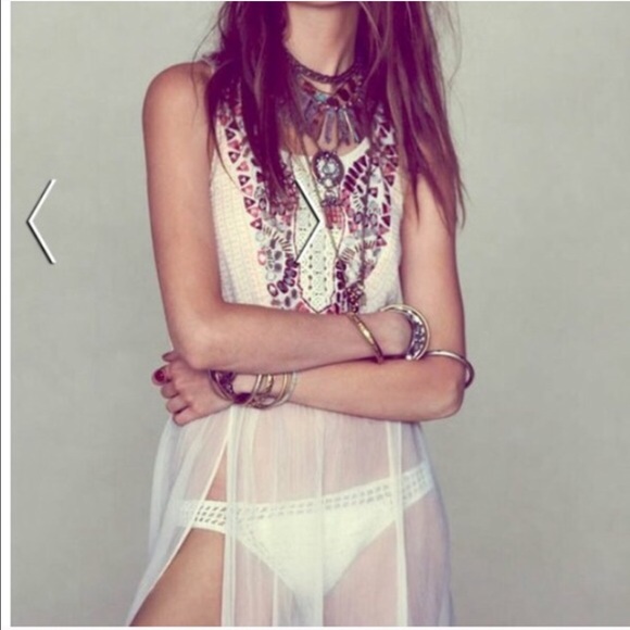 BLACK Free people embroidered top