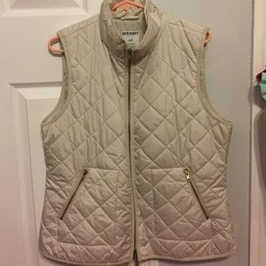 Cream Colored Puffer Vest