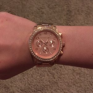 Michael Kor's Rose Gold Diamond Encrusted Watch