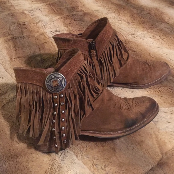 sam edelman sidney fringe ankle boot