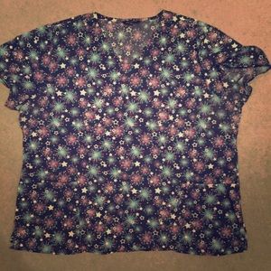 Star Burst Scrub Top