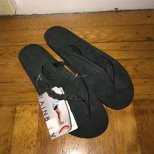 NEW rainbow flip flops