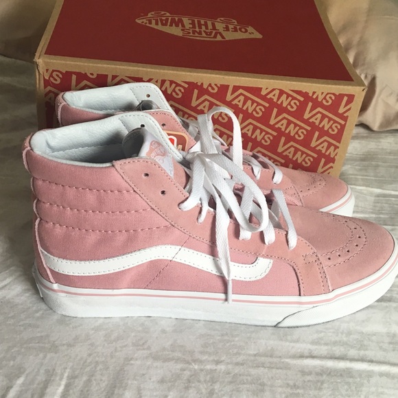 pastel pink vans sk8 hi