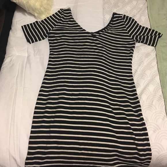 Fitted cotton stripped dress