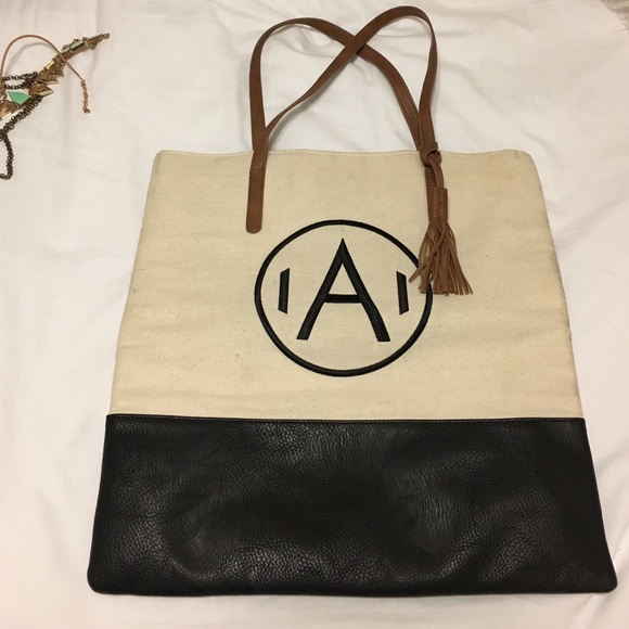 Mudpie Monogrammed Tote Bag "A"