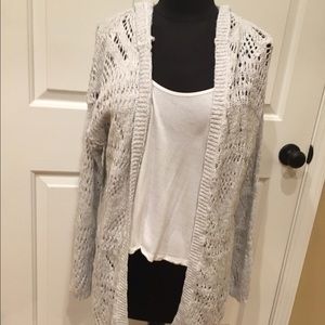 Grey Knit Cardigan with hood!!