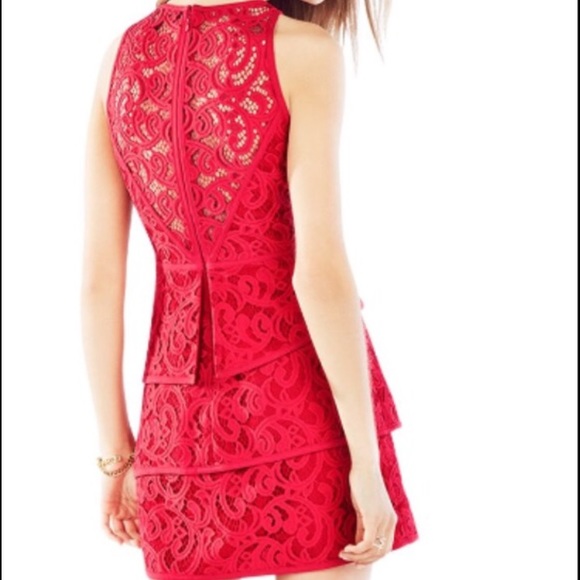 BCBGMaxazria Hannah Tiered Dress. Size 8 - Picture 2 of 4