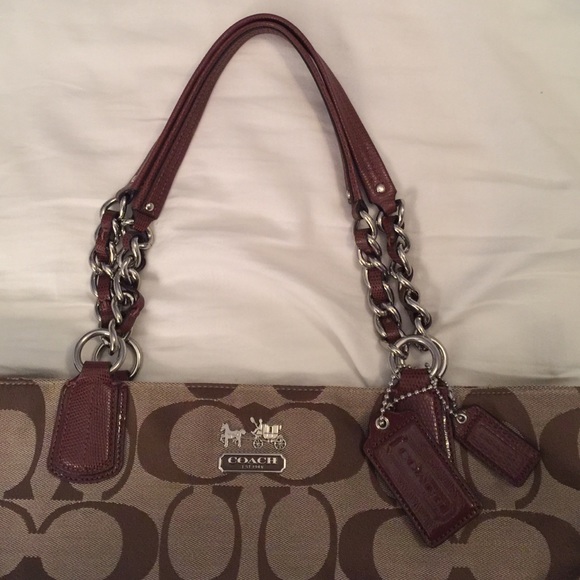 Coach purse with original "C" print - Picture 2 of 4
