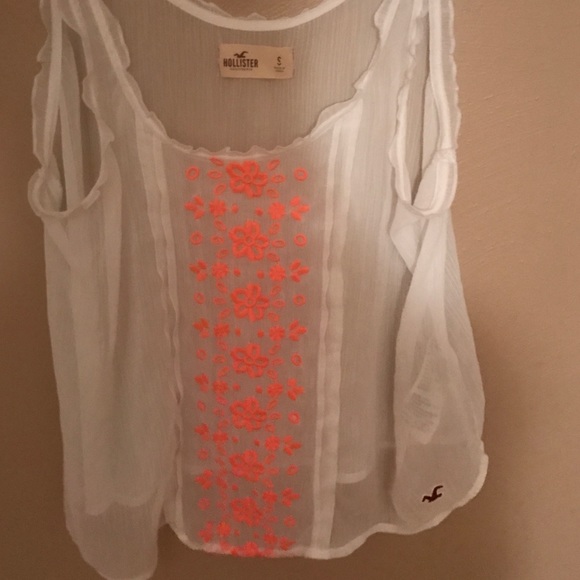 HOLLISTER WHITE TANK FLOWERS SIZE S