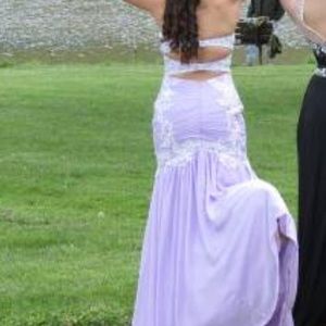 Lilac mermaid prom dress