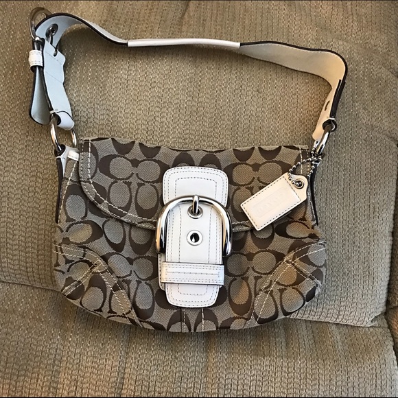 Coach Signature Soho Handbag Canvas and Leather