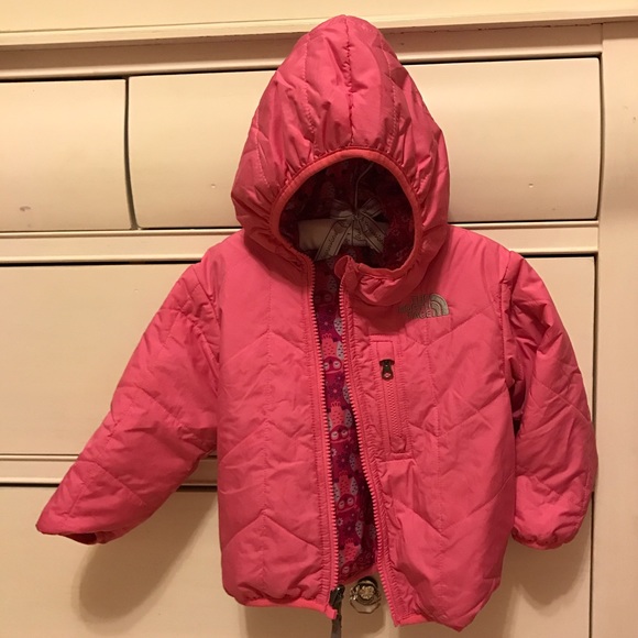 NORTHFACE girls reversible pink windbreaker