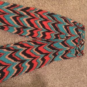 Pink and blue chevron pants