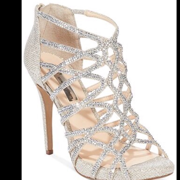 Beautiful Champagne Rhinestone Heels - Picture 2 of 4
