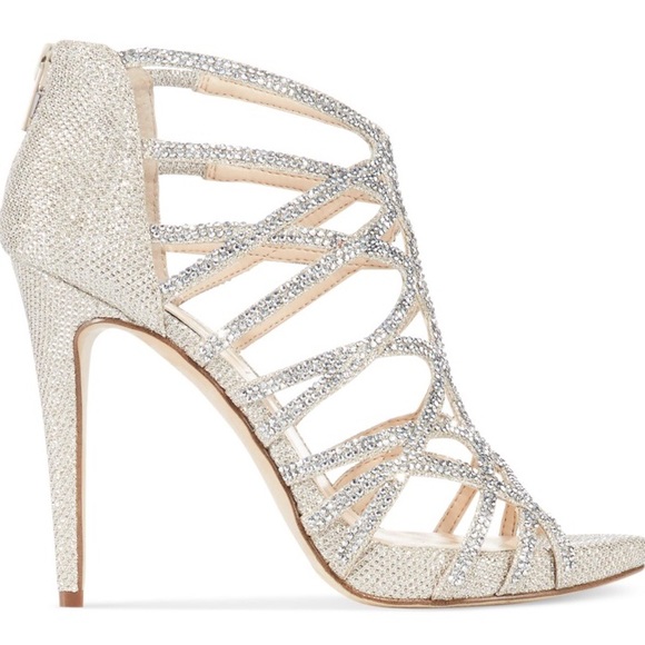 Beautiful Champagne Rhinestone Heels - Picture 3 of 4