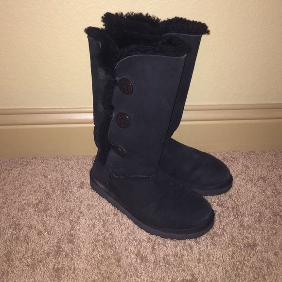 Black Ugg Button Boots