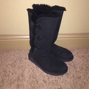 Black Ugg Button Boots