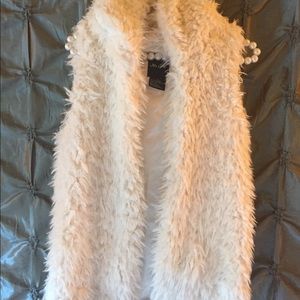 Faux Fur Vest with Hood